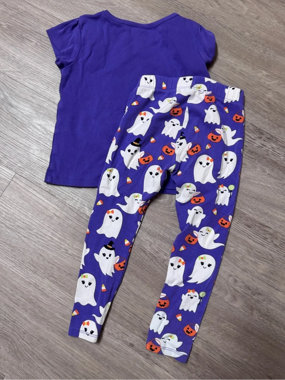 Gymboree Purple Halloween Ghost Top and Leggings Set